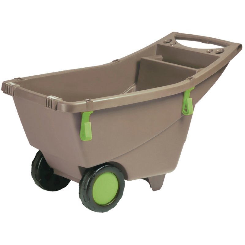EDA garden trolley 140 litres, brown/green, plastic